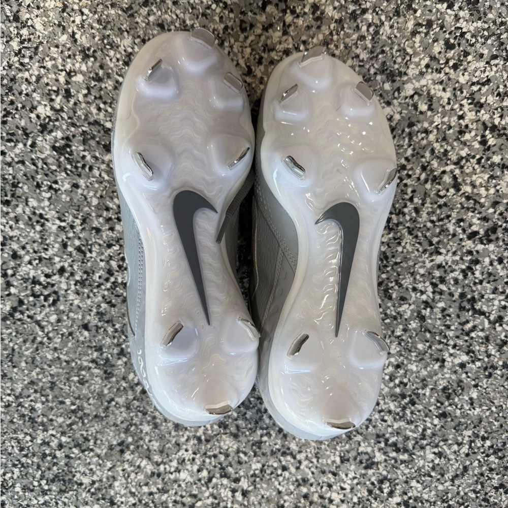 Nike White and Gray softball Cleats